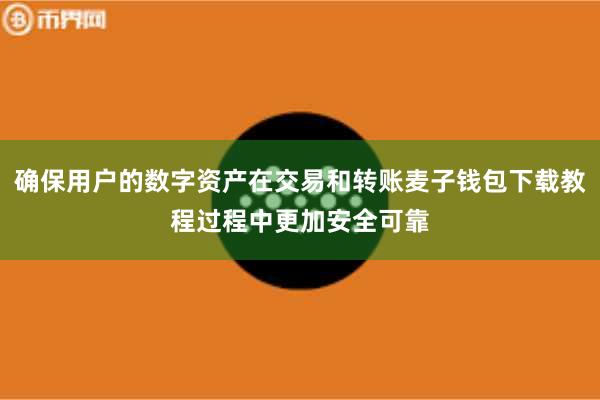 确保用户的数字资产在交易和转账麦子钱包下载教程过程中更加安全可靠