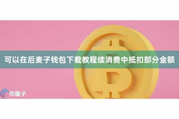 可以在后麦子钱包下载教程续消费中抵扣部分金额