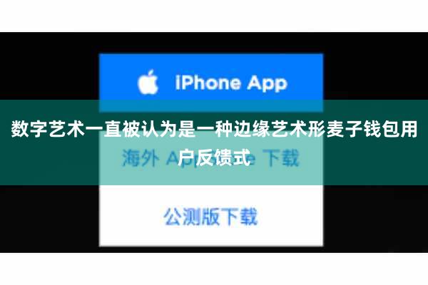 数字艺术一直被认为是一种边缘艺术形麦子钱包用户反馈式