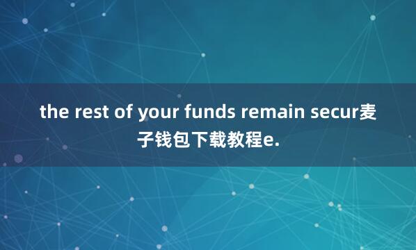 the rest of your funds remain secur麦子钱包下载教程e.
